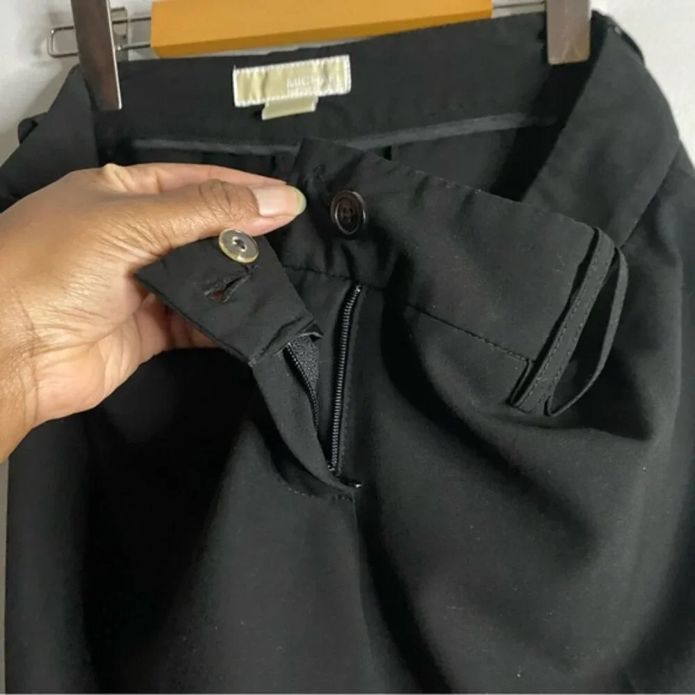 Michael Kors Women's Black Formal Straight Leg Dress Pants